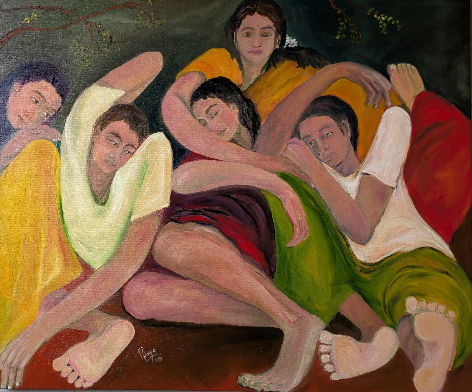 In Transit — figures moving between each other's spaces